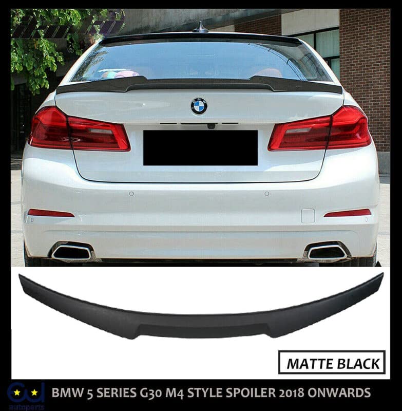 Car Craft 5 Series Spoiler Trunk Spoiler Compatible with BMW 5 Series Spoiler Trunk Spoiler 5 Series G30 2017-2022 M4 Glossy Black