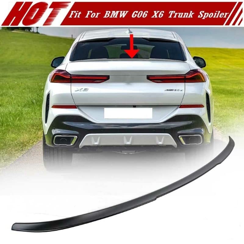 Car Craft X6 Spoiler Trunk Spoiler Compatible with BMW X6 Spoiler Trunk Spoiler X6 G06 2020 Glossy Black