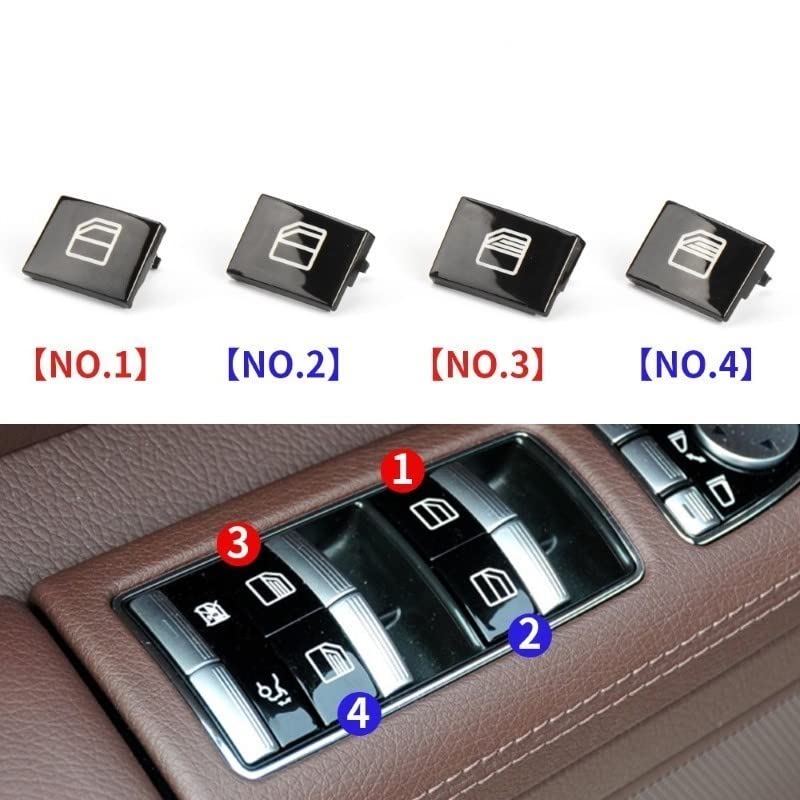 Car Craft S Class Window Switch Button Cover Curtain Button Cover Compatible With Mercededs S Class Window Switch Button Cover Curtain Button Cover S Class W221 2006-2014 - 3