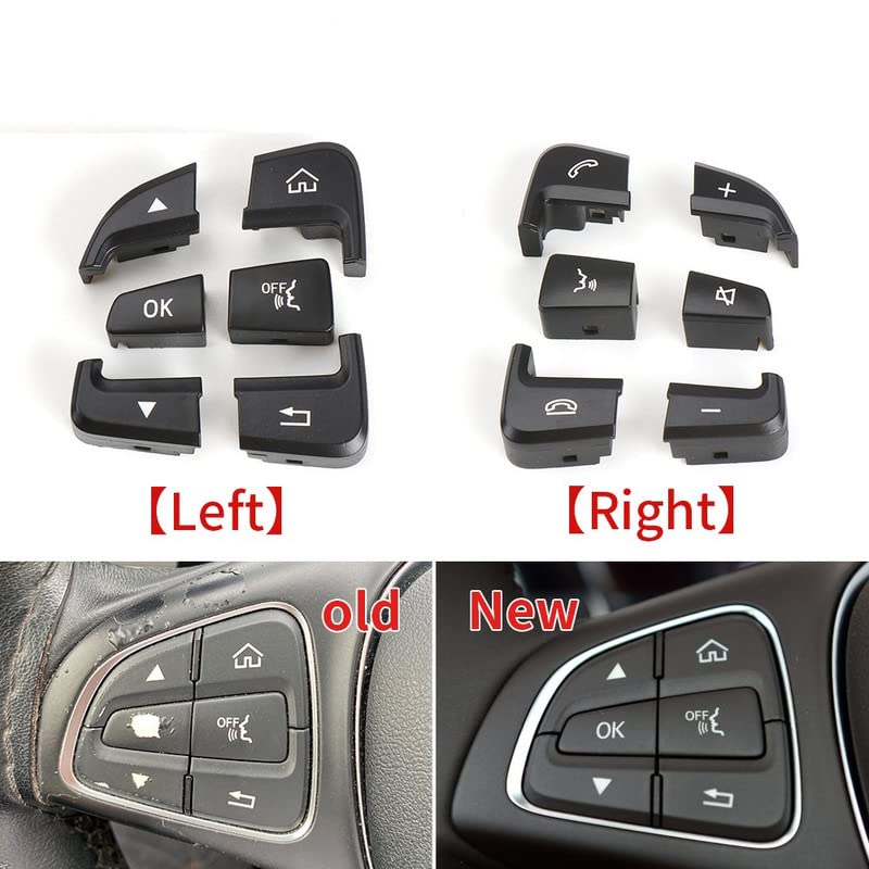 Car Craft Glc Steering Wheel Button Compatible With Mercedes C Class Steering Wheel Button C Class W205 2015-2020 Glc W253 2015-2021 Black