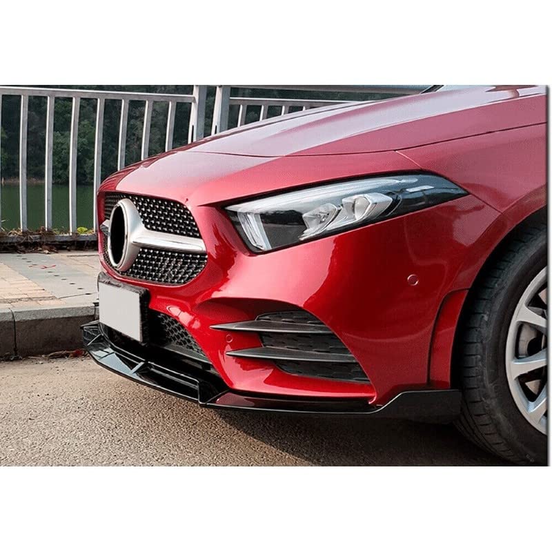 Car Craft A Class Front Lip Bumper Lip Compatible with Mercedes A Class Front Lip Bumper Lip A Class W177 2020 Glossy Black