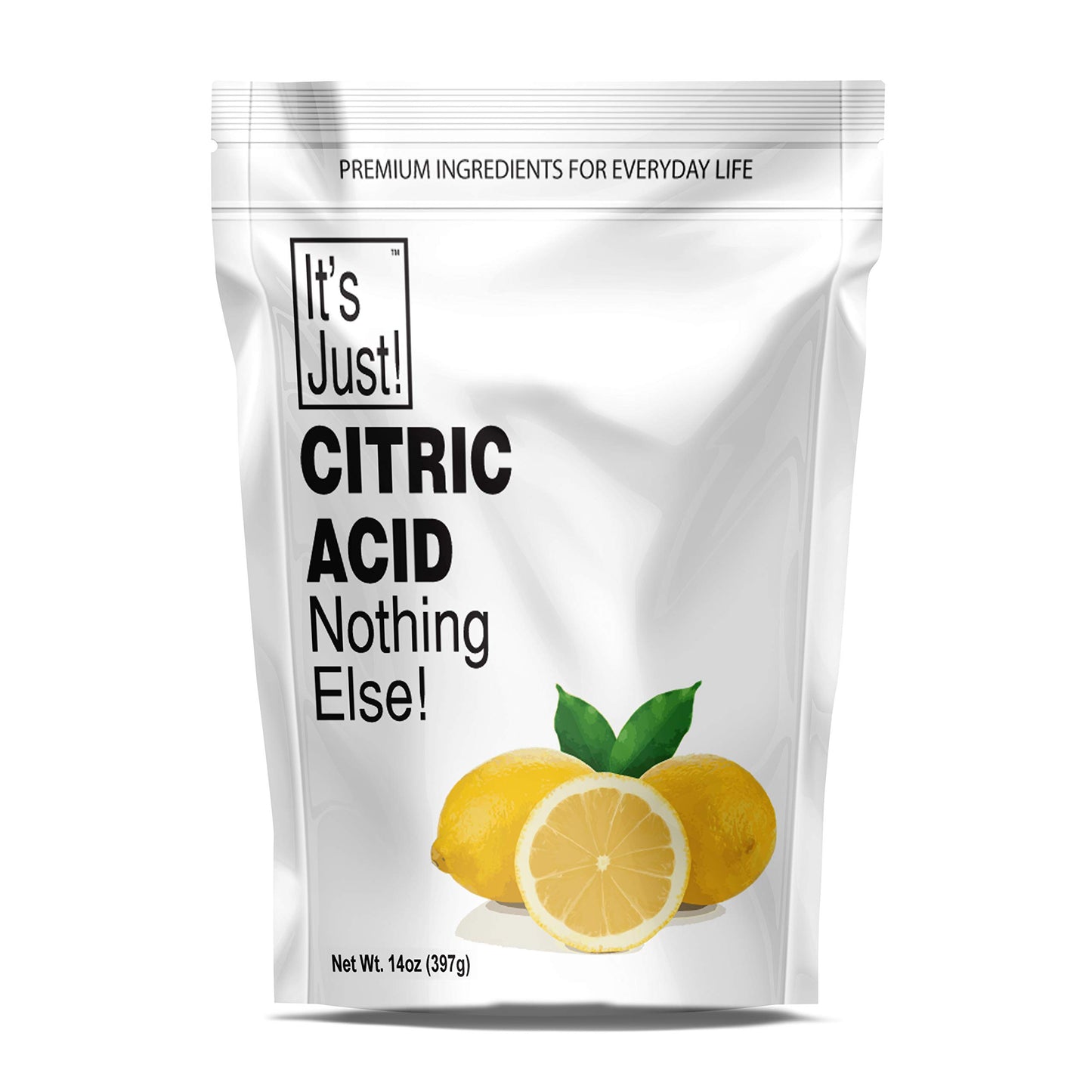 It's Just - Citric Acid (Food Grade) Non-GMO, Make Your Own, Bath Bombs, Sour Drinks, Household Cleaning (14oz) 4778525327449 bolt