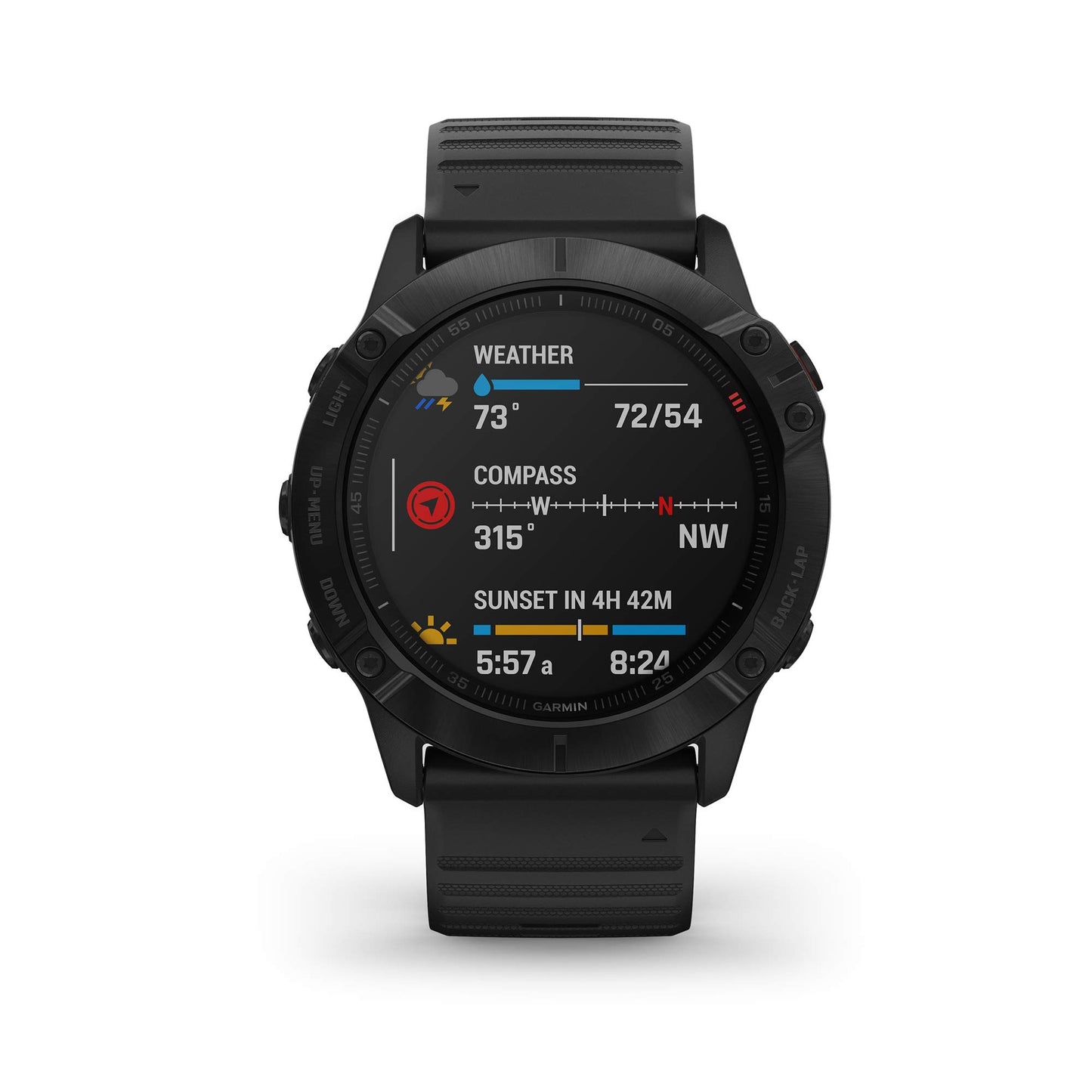 Garmin fenix 6 GPS-multisport-smartklocka med pulsmätning på handleden 4755903021145 bolt