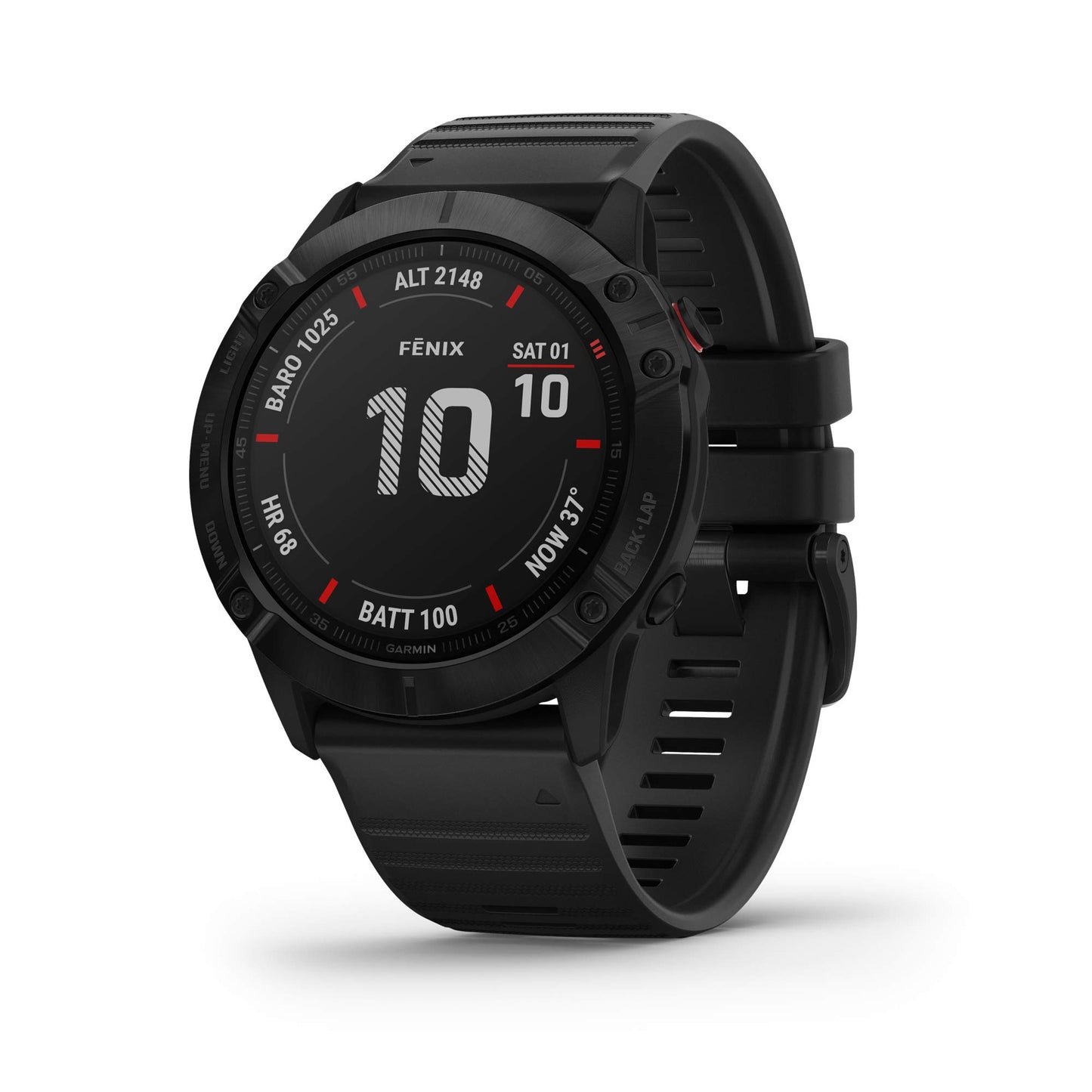 Garmin fenix 6 GPS-multisport-smartklocka med pulsmätning på handleden 4755903021145 bolt