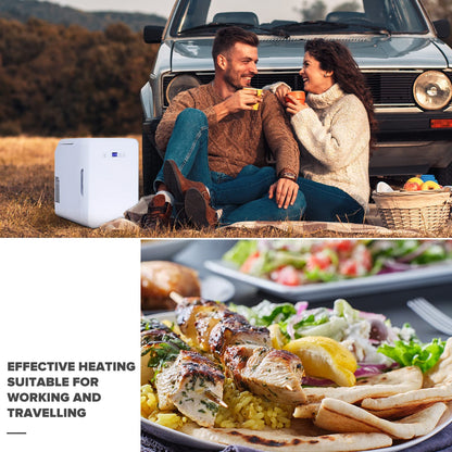 ADVWIN Portable Mini Fridge, 12L Compact Refrigerator for Skincare, Cosmetic, Beauty Serum, Face Mask, 220-240V AC/12V DC Portable Skincare Fridge for Bedroom/Car/Office